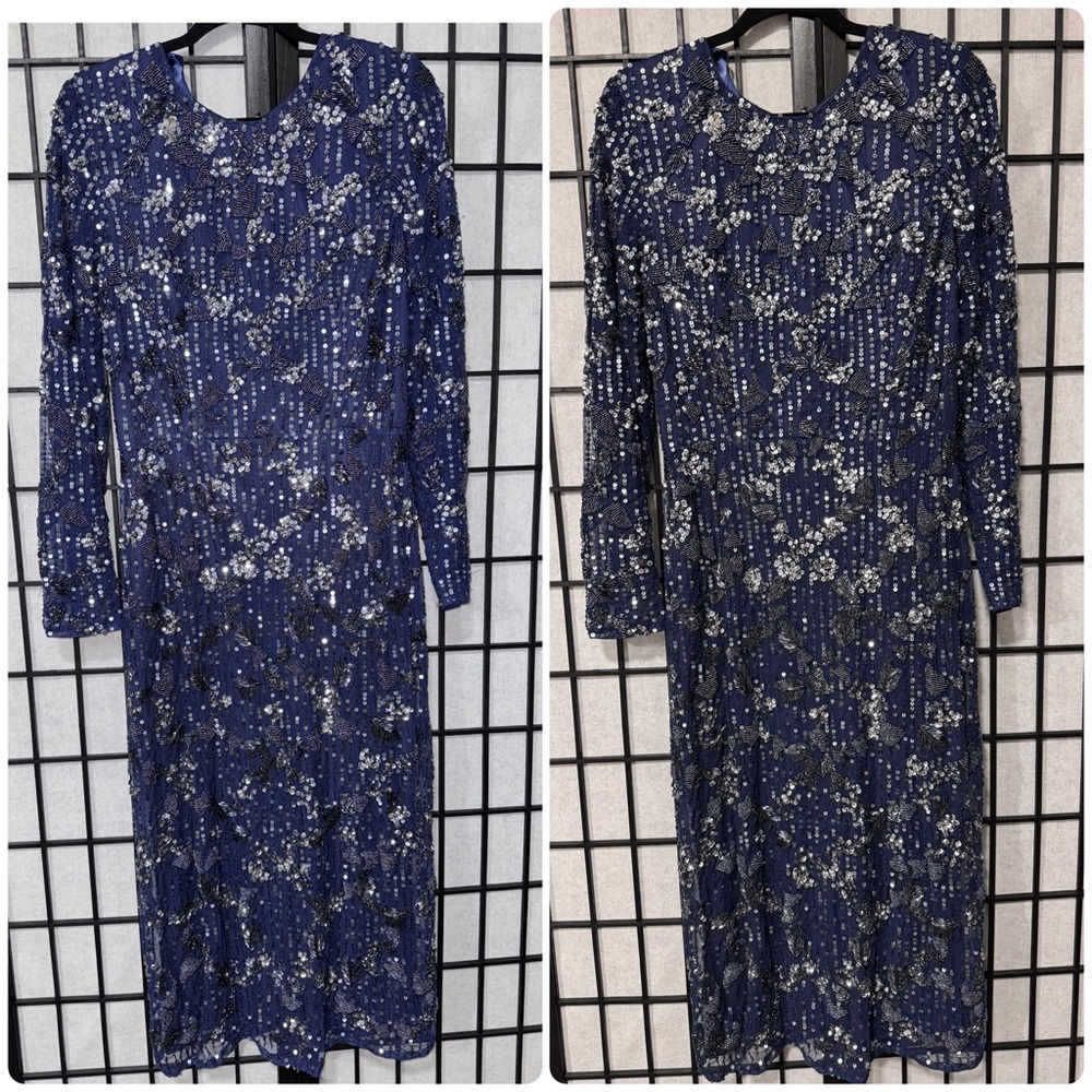 Mac Duggal Embellished High Neck Long Sleeve Midi Dress
Size 12 Brand NWT - Picture 4 of 14